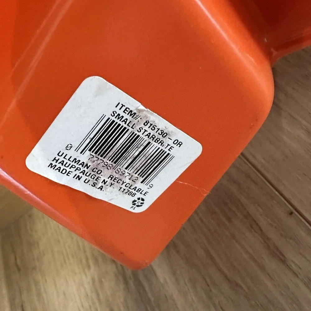 Set Of 2 VTG Halloween Plastic Star Serving Trays 90's Orange Black Relish Fruit - Picture 6 of 8